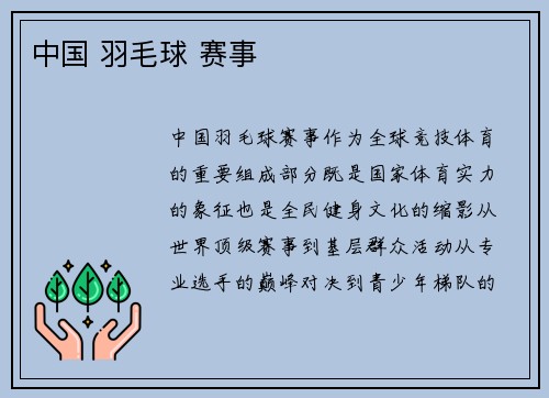 中国 羽毛球 赛事
